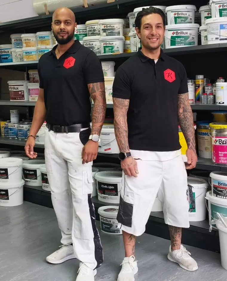 Malerbetrieb Liestal: Kevin Bresler (links) und Stephan Bozzolo (rechts) von Kreativ Maler